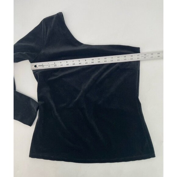 Kaileigh Women’s Single Shoulder Black Fitted Blouse Size Medium Made In‎ USA - Picture 8 of 8